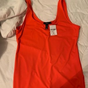 FOREVER 21 ORANGE SHORT BODYSUIT